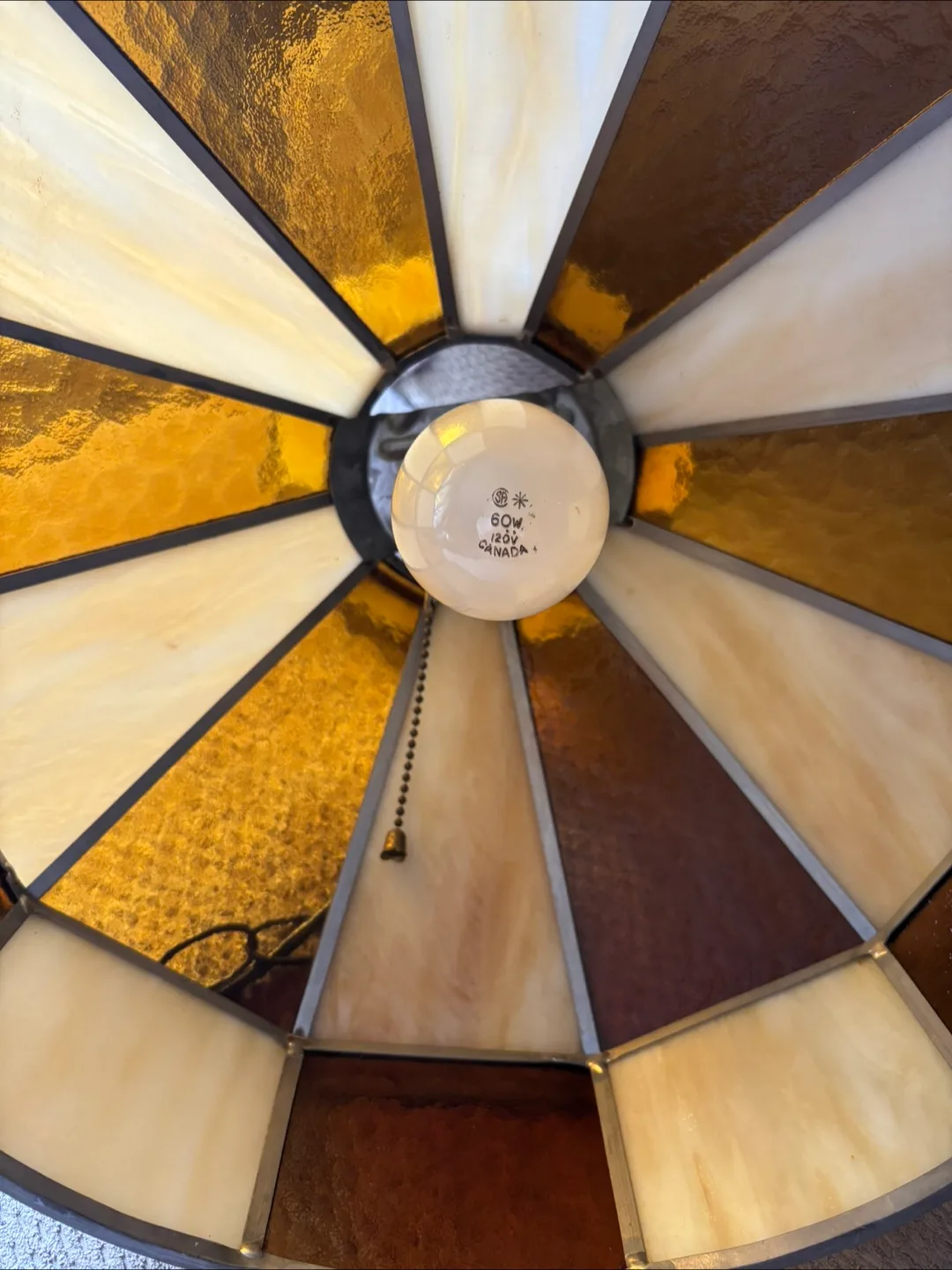 Vintage Stained Glass Hanging Lamp image indicator(7)