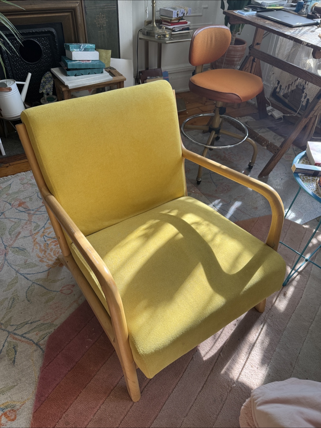 Yellow Armchair Accent Chair