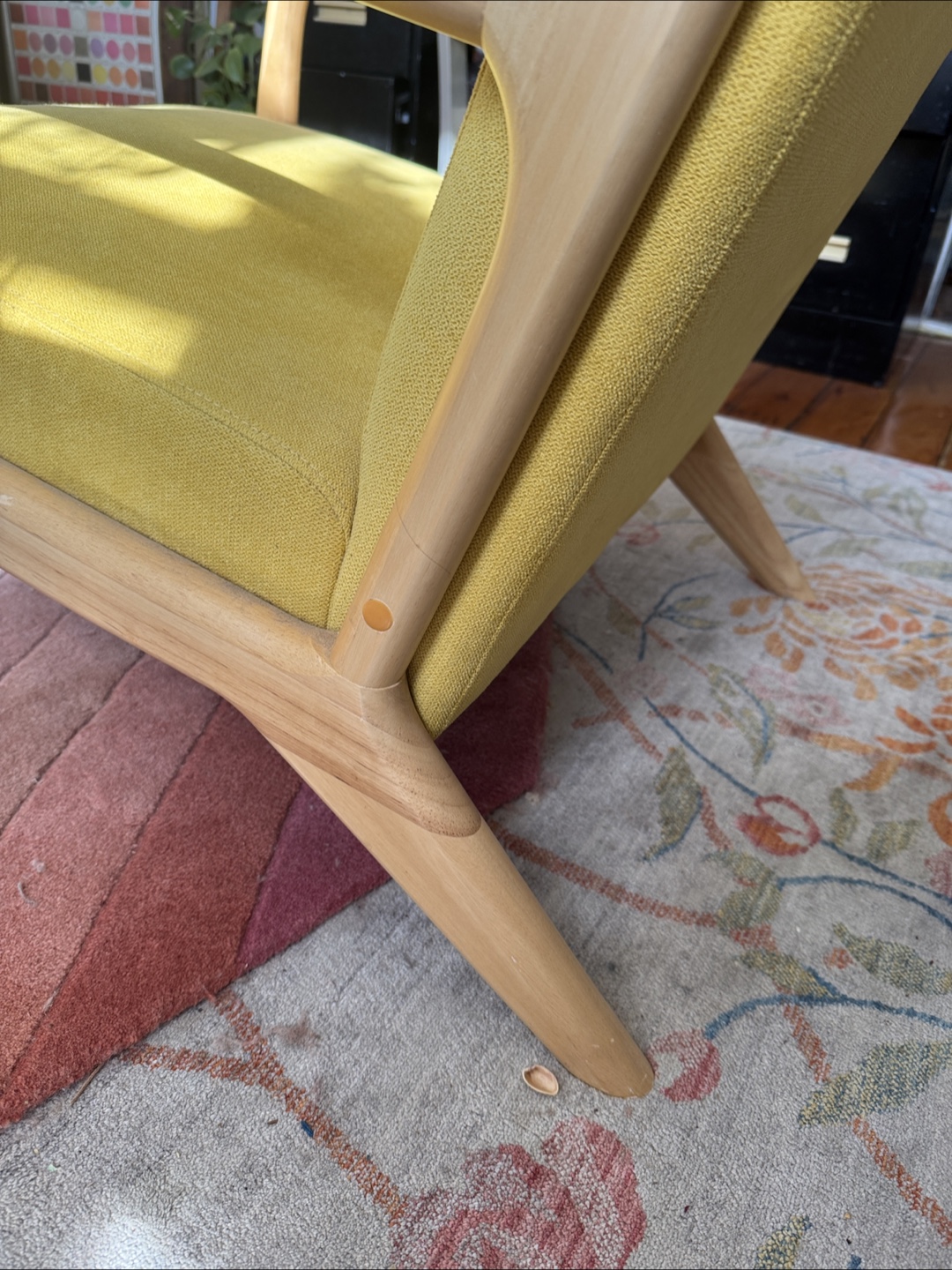 Yellow Armchair Accent Chair - photo 2