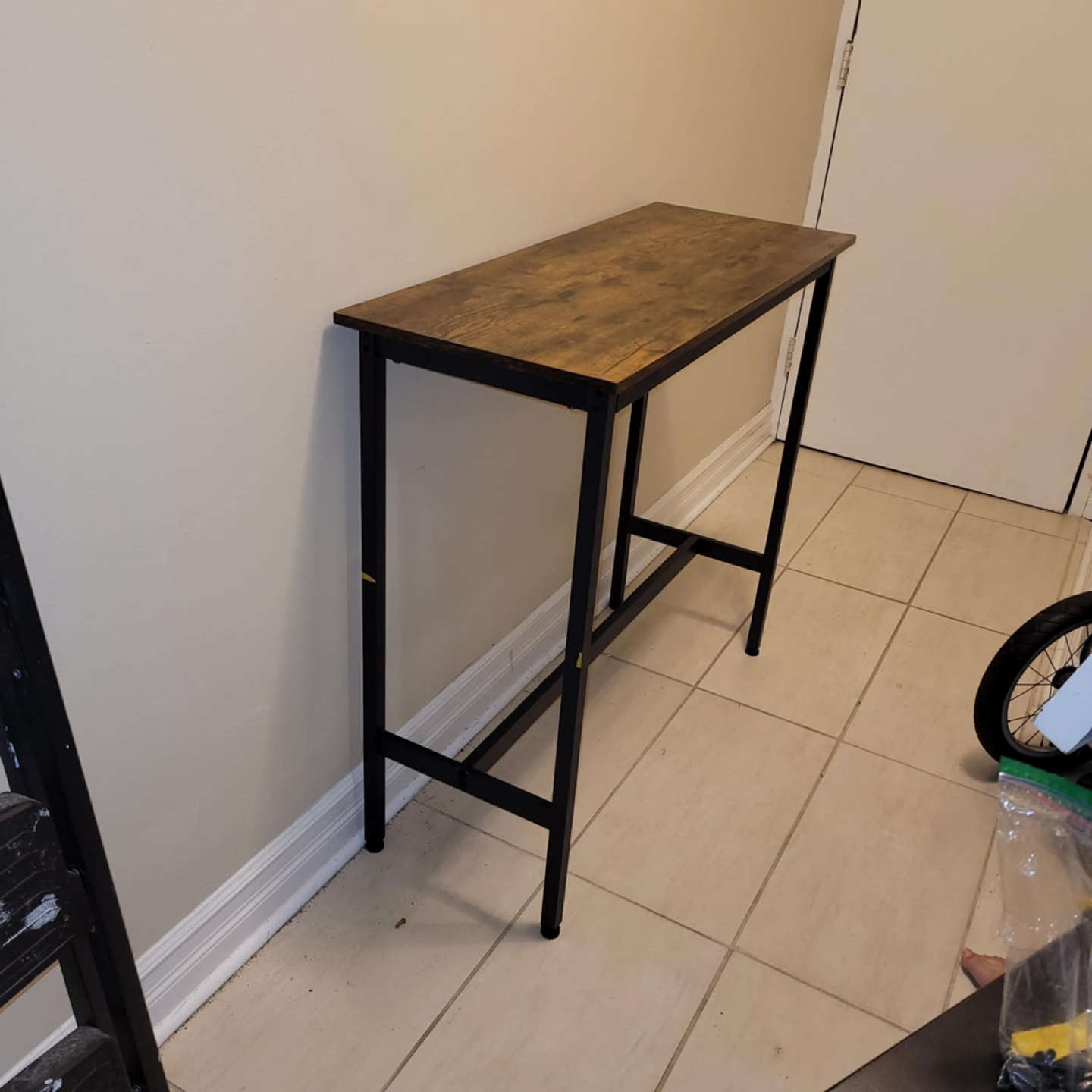Wood and Metal Desk 100x40x90cm - photo 3