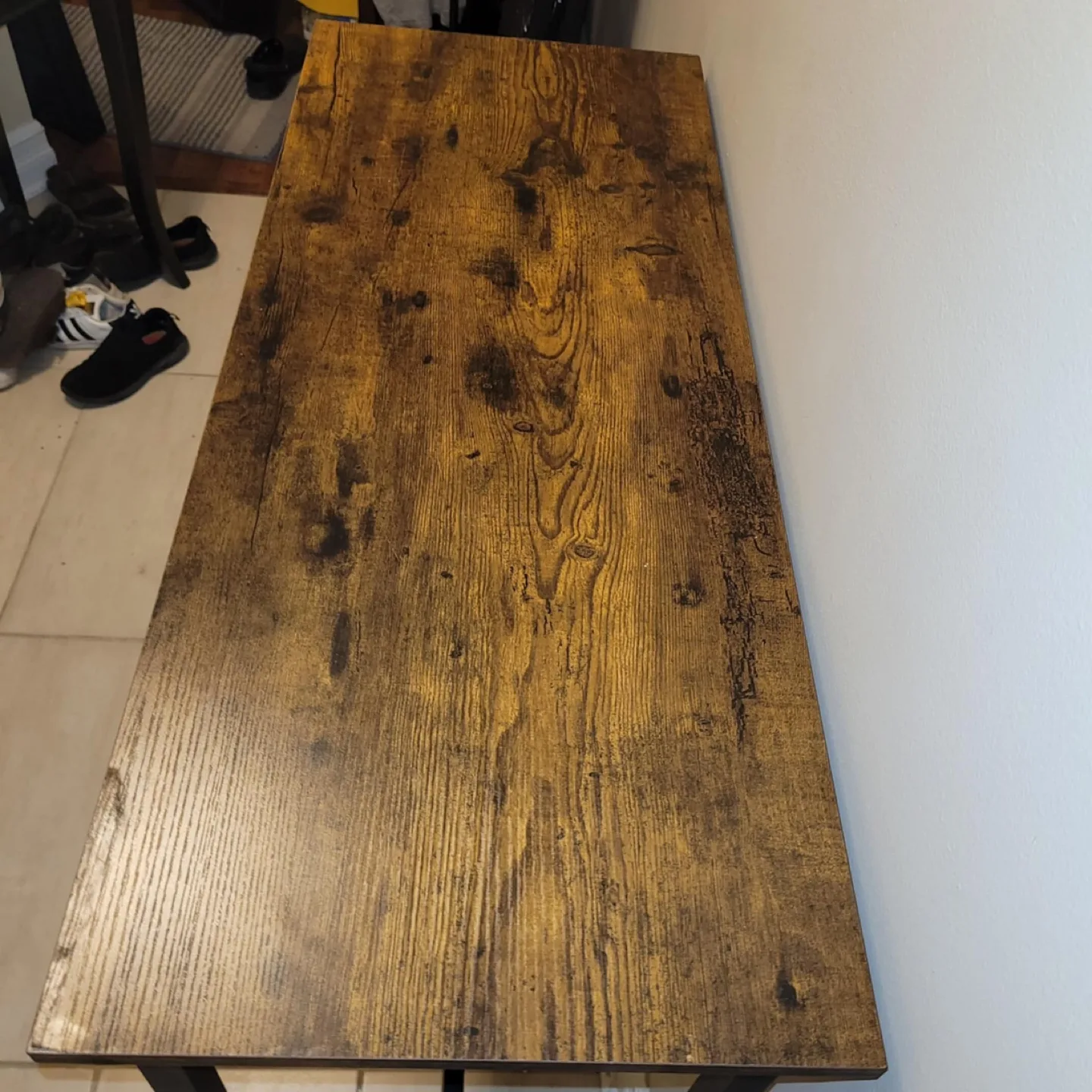 Wood and Metal Desk 100x40x90cm image indicator(5)