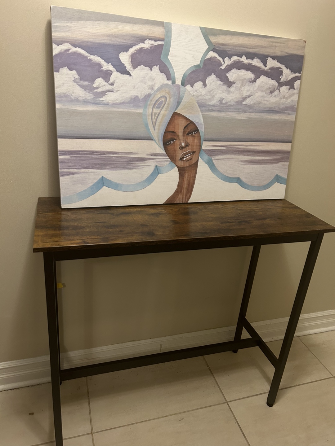 Wood and Metal Desk 100x40x90cm - photo 4