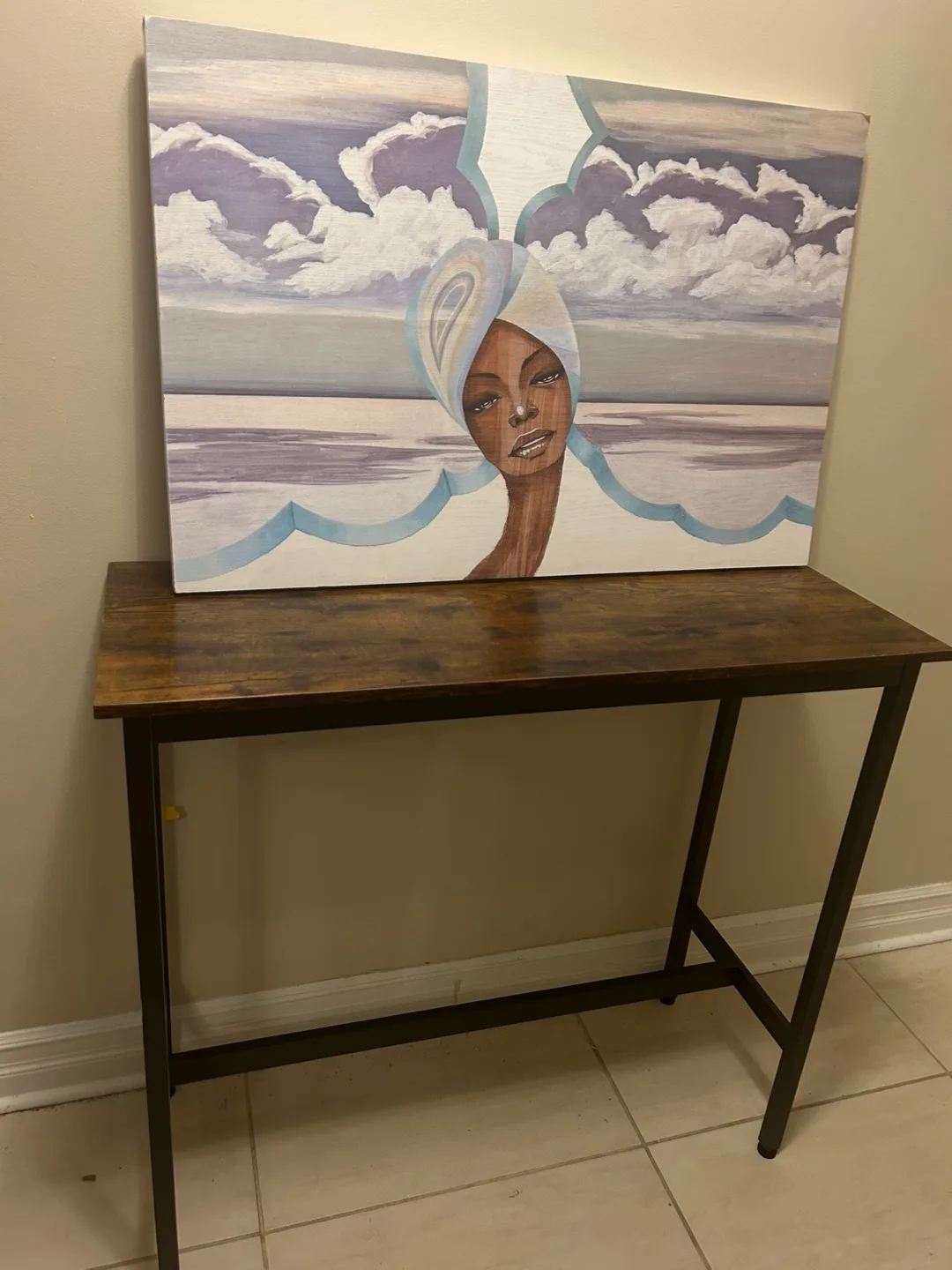 Wood and Metal Desk 100x40x90cm image indicator(4)