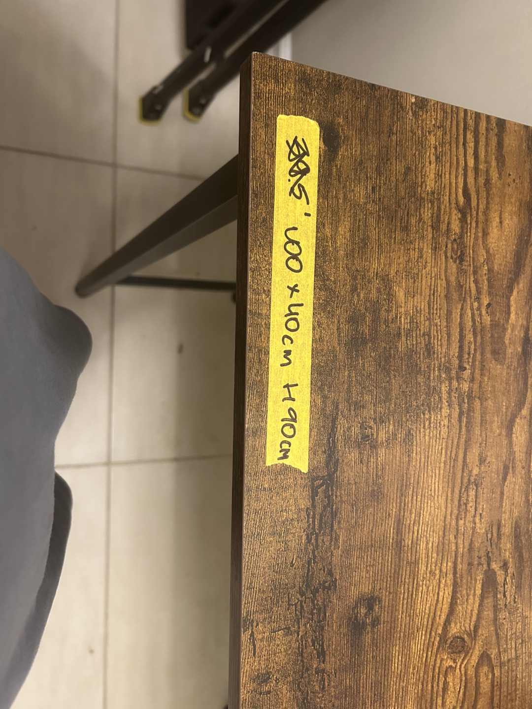 Wood and Metal Desk 100x40x90cm - photo 2