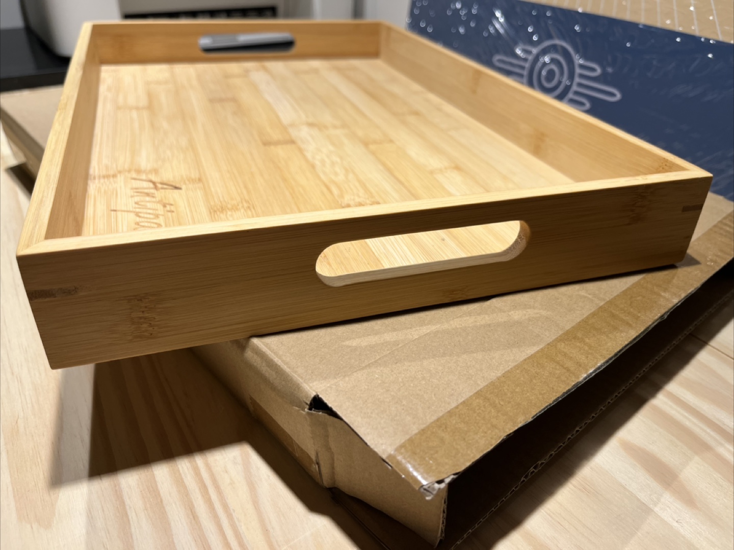 Bamboo Tray with Handles - photo 2
