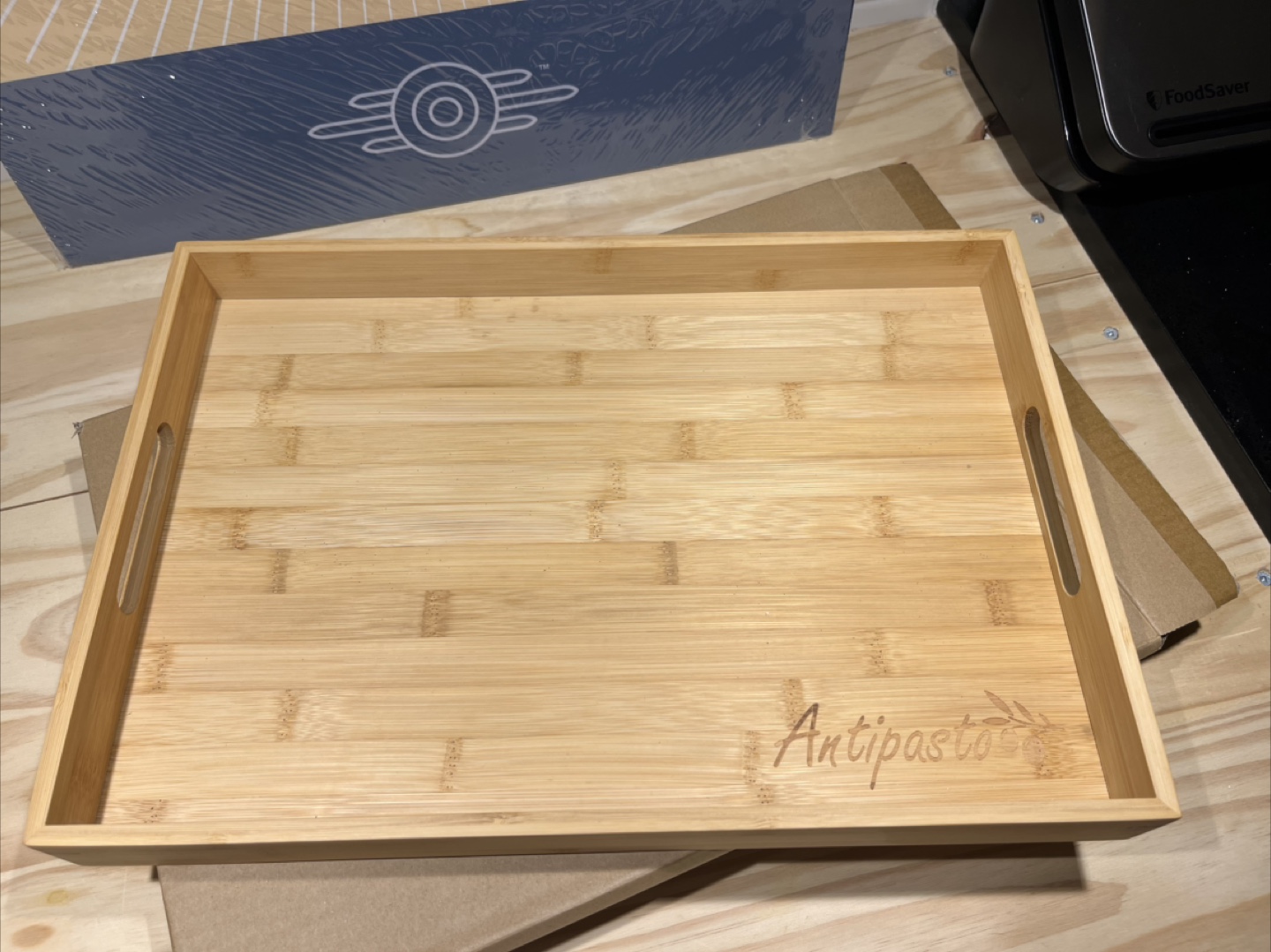 Bamboo Tray with Handles - photo 3
