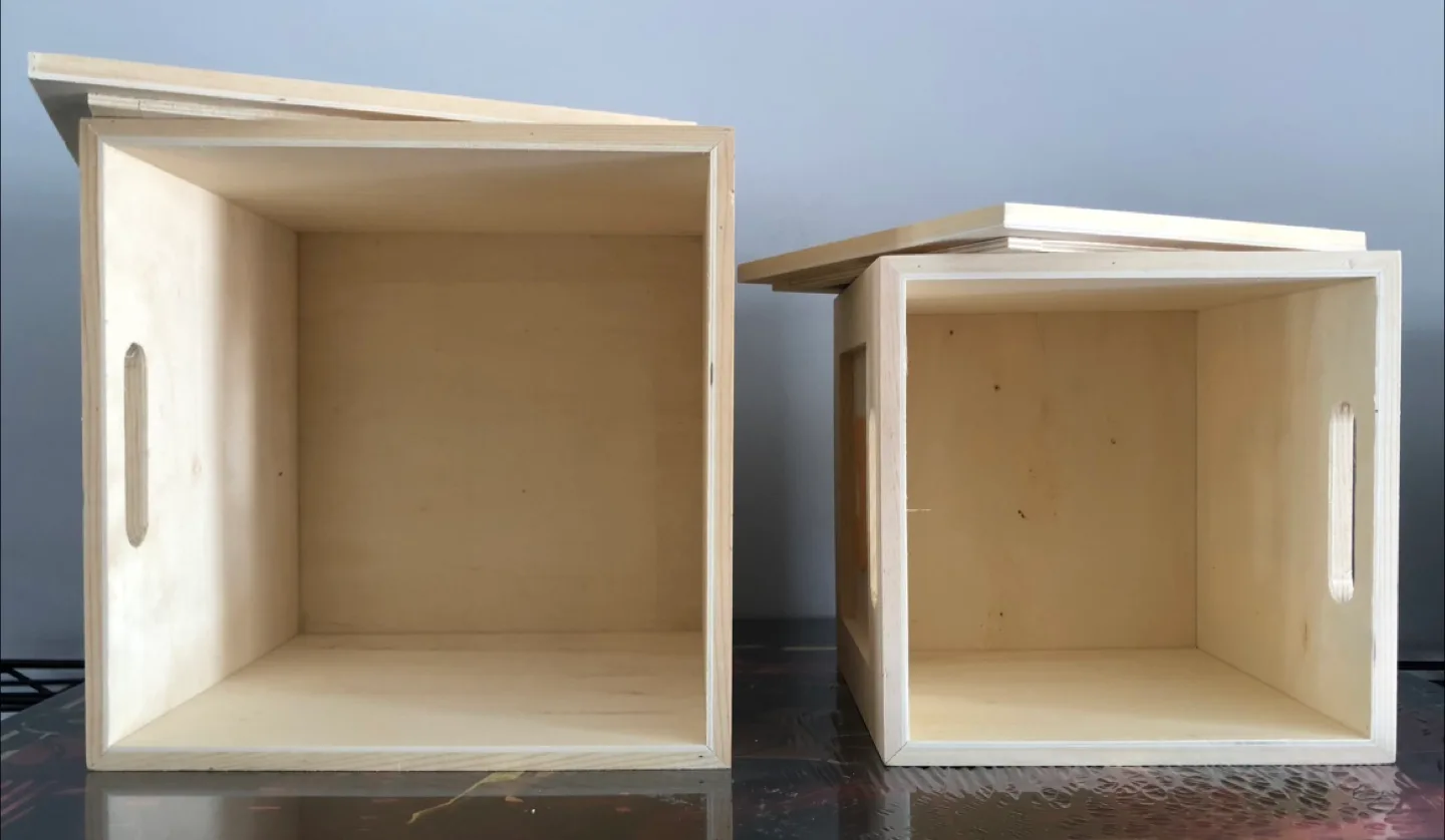 Wooden Toy Storage Boxes with Letter Decor image indicator(6)