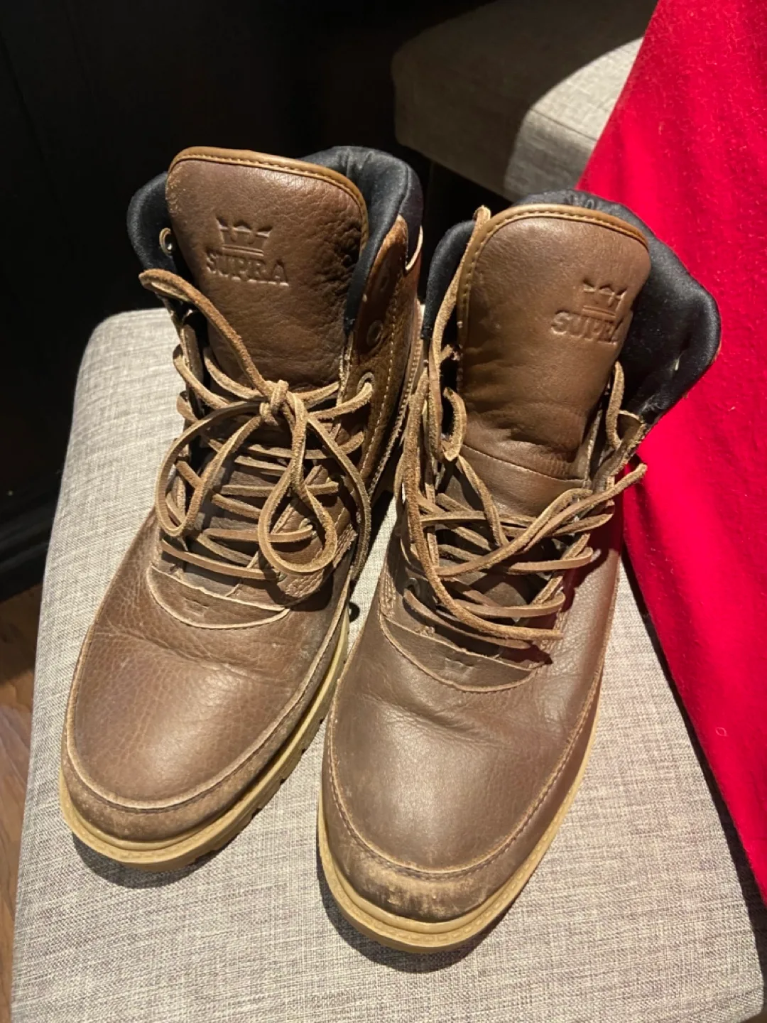 Supra Brown Leather Boots thumbnail