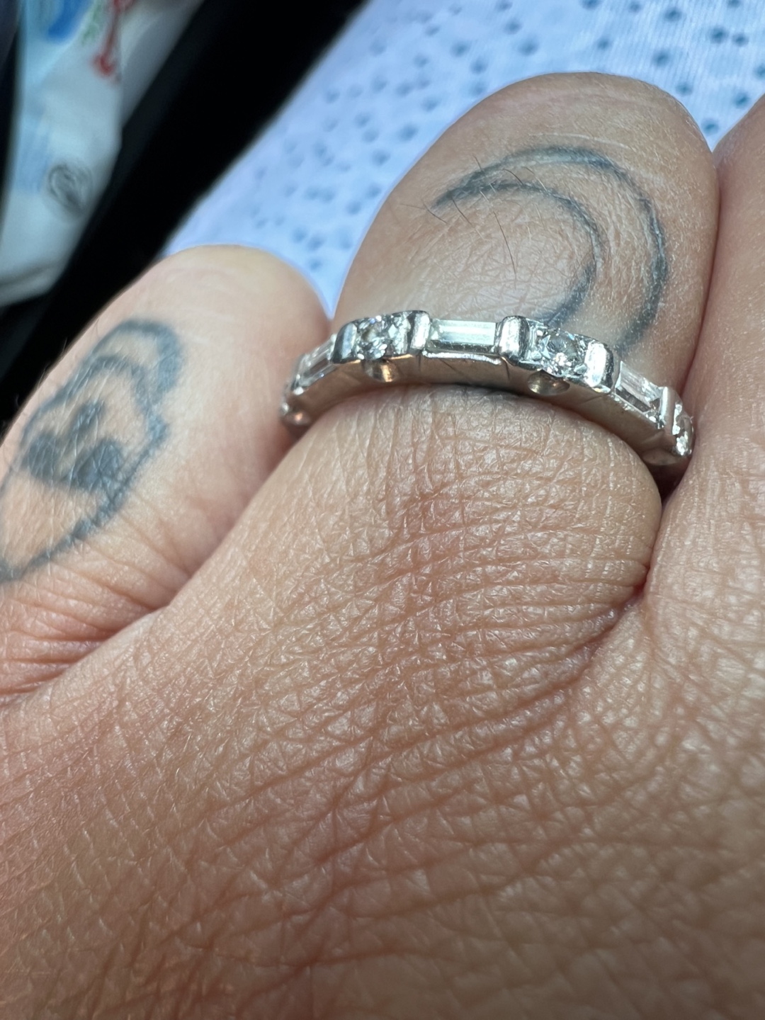 Platinum Diamond Band Ring - photo 5