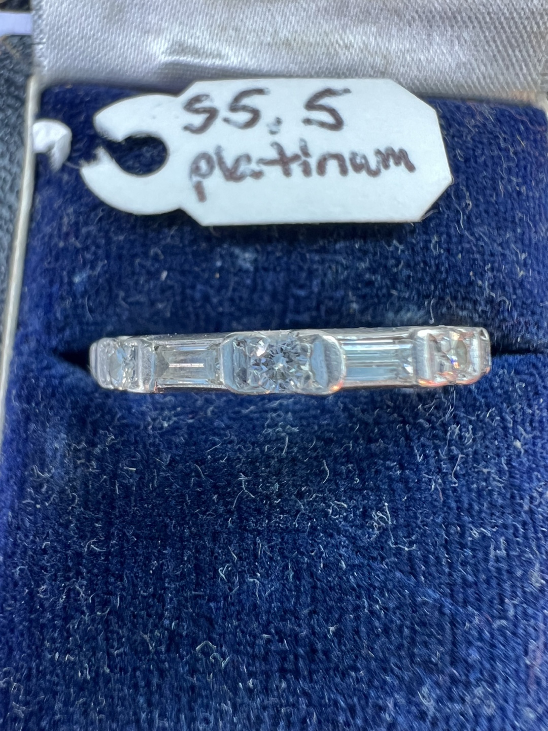 Platinum Diamond Band Ring - photo 2