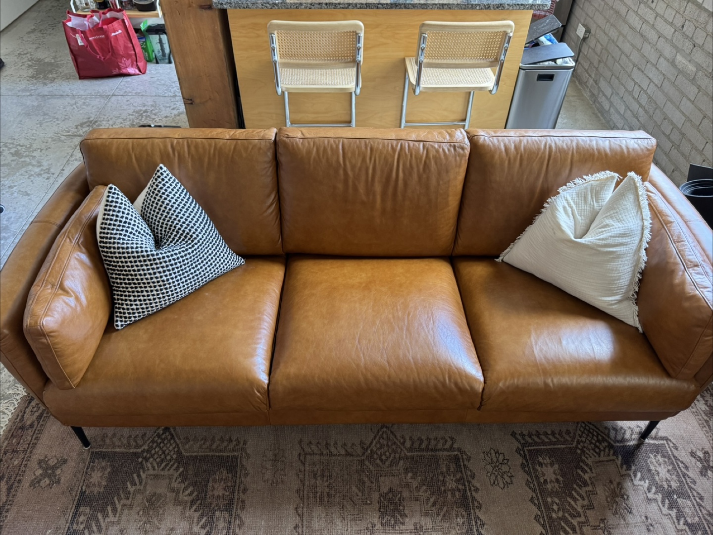 Top Grain Leather Sofa - Less Than 1 Year Old - photo 4