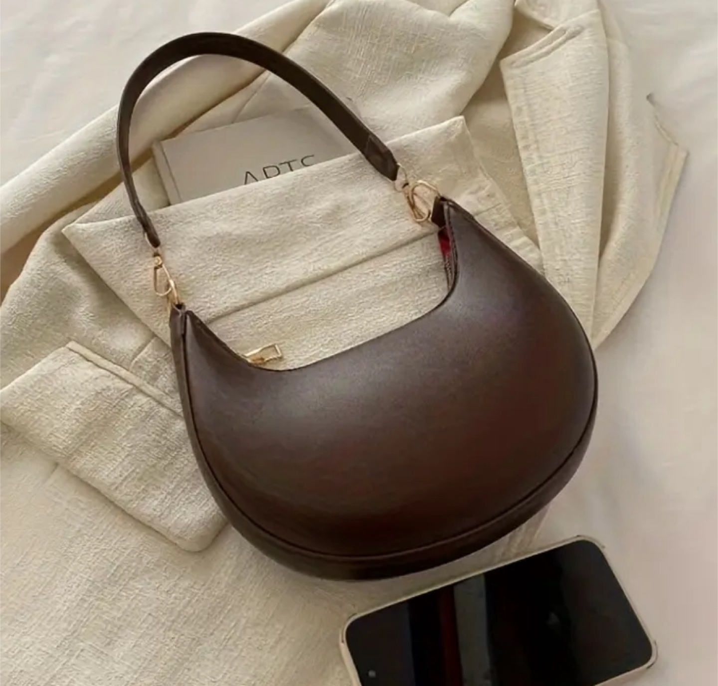 Brown Crescent Bag