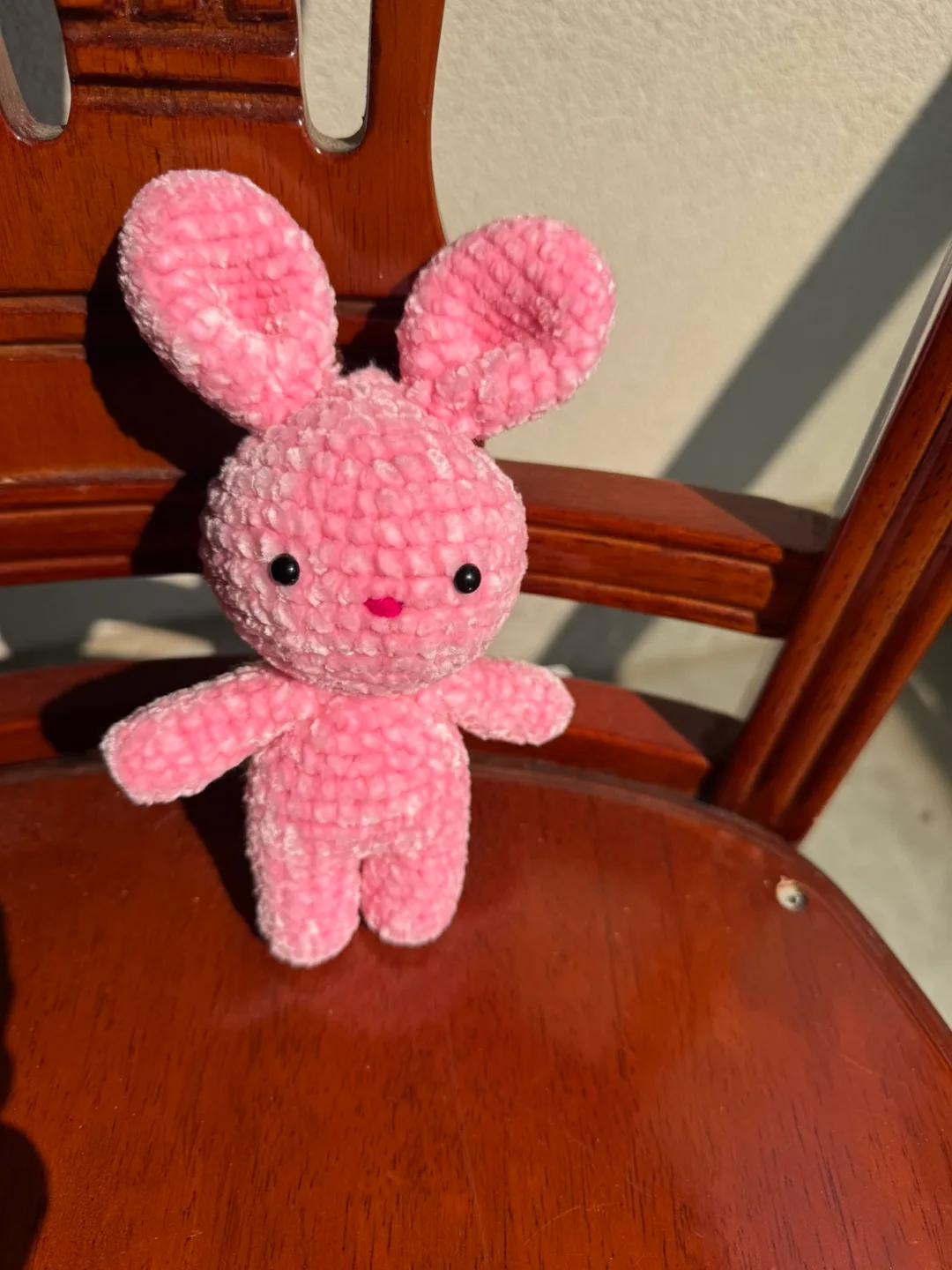 Handmade Pink Crochet Bunny Plushie image indicator(3)