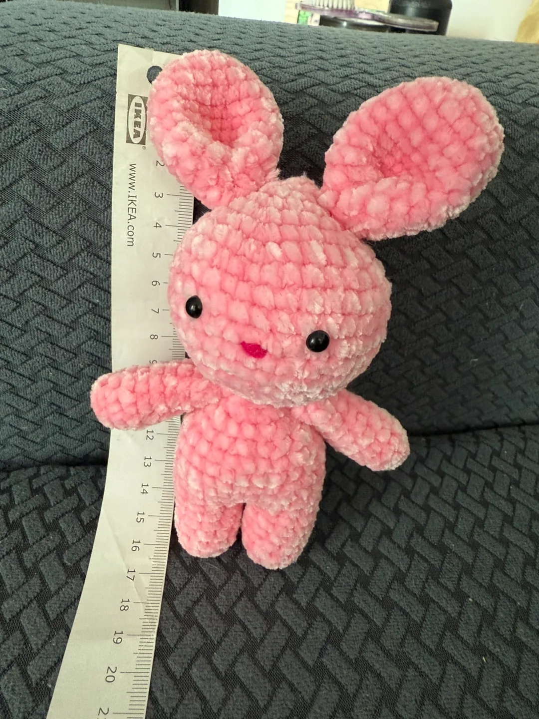 Handmade Pink Crochet Bunny Plushie image indicator(2)