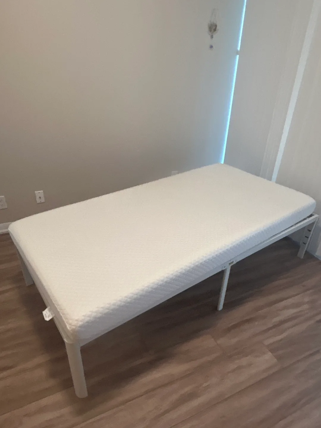 Free Twin XL mattress and bed frame need gone asap thumbnail