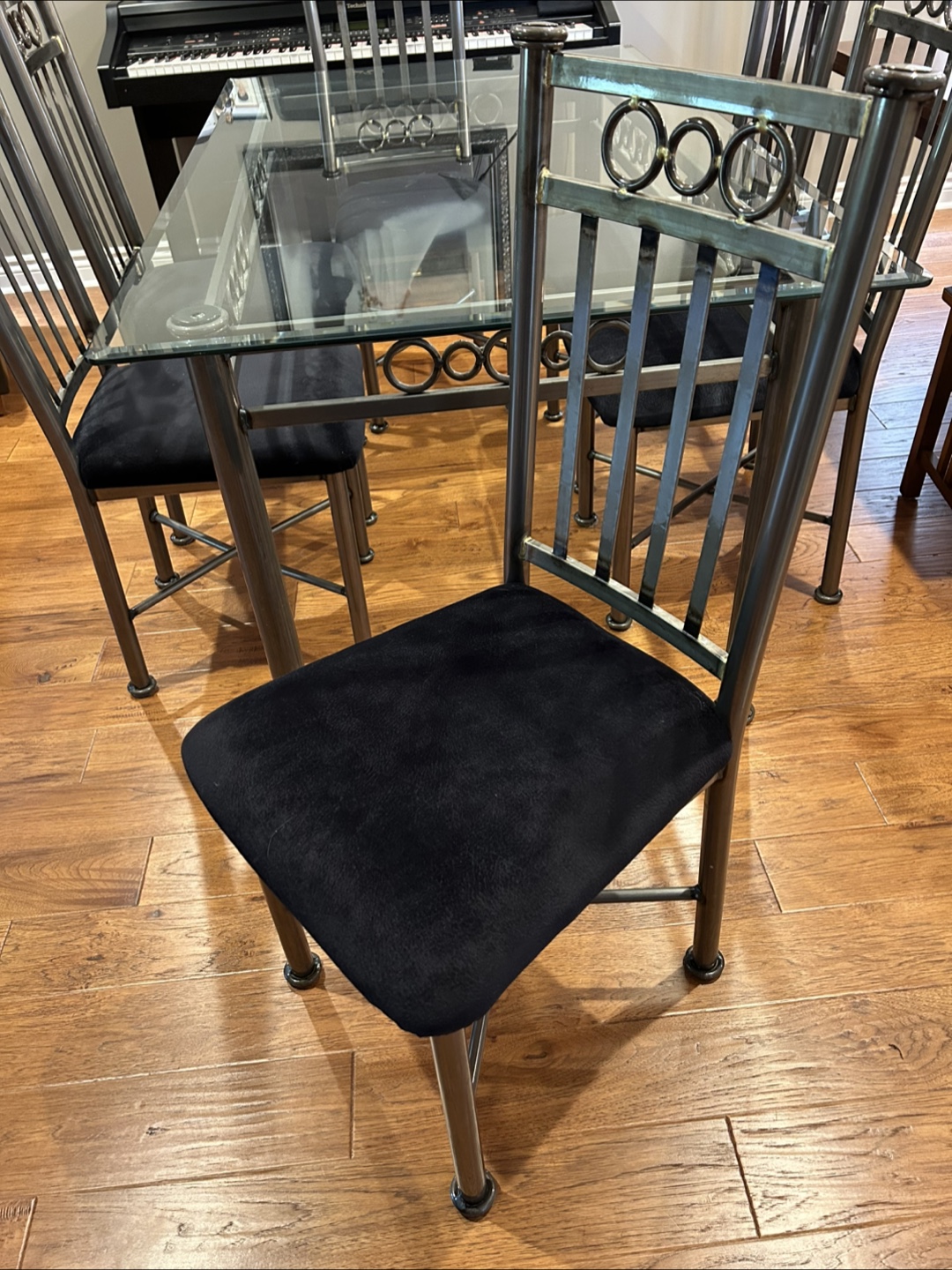 Glass Top Dining Table with 6 Chairs - photo 2