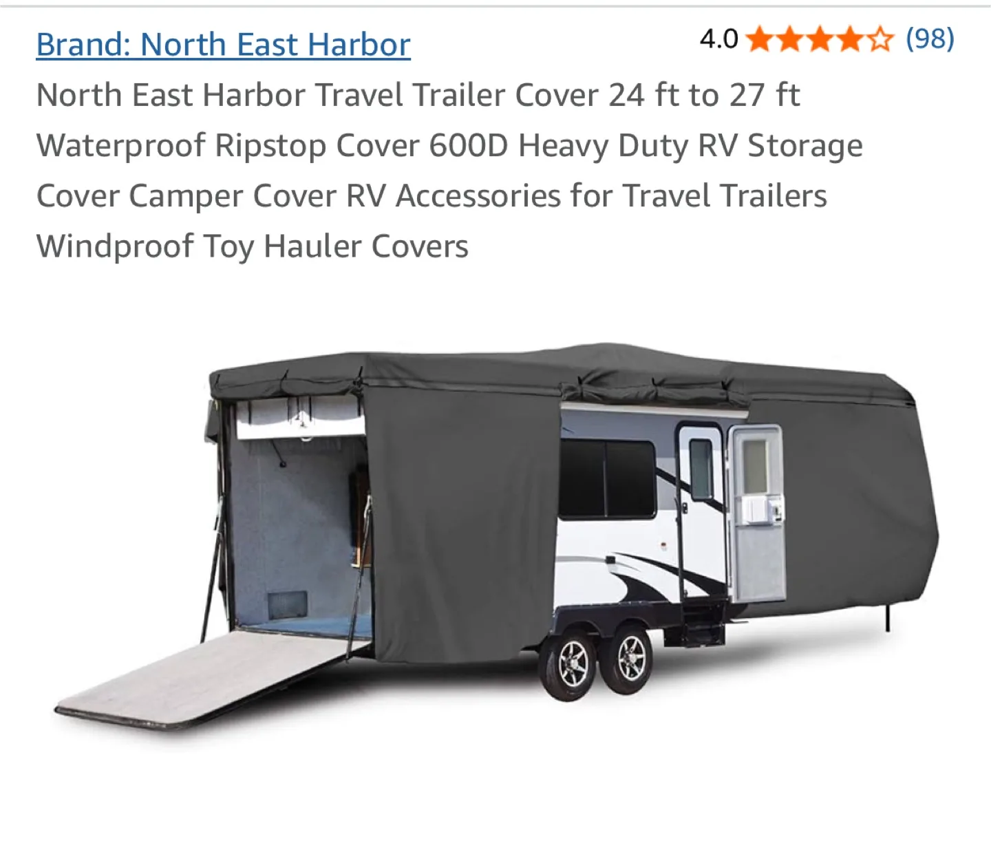 North East Harbor Travel Trailer Cover 24-27 ft thumbnail