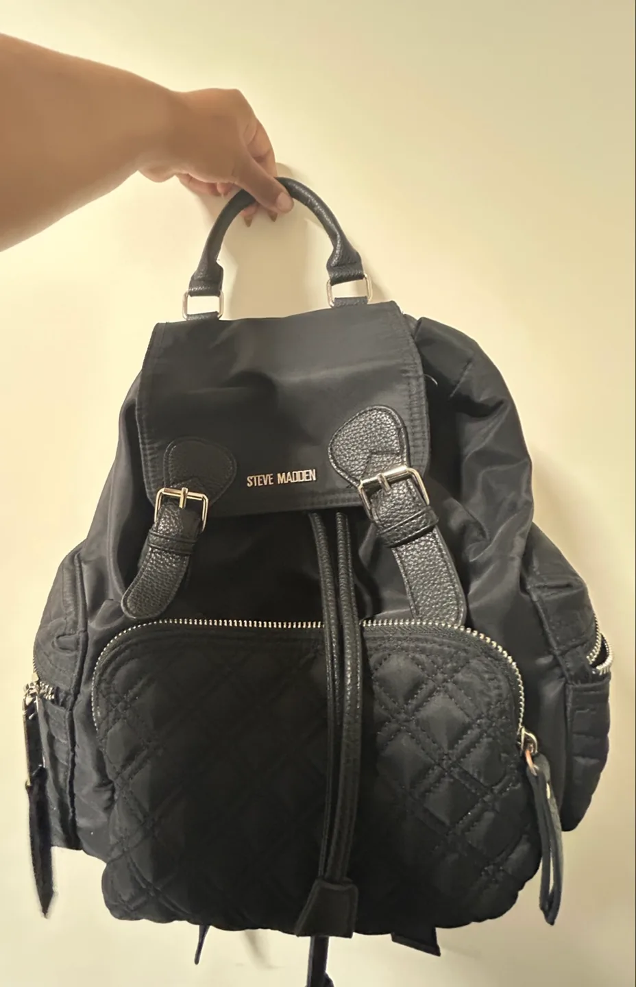 Steve Madden Black Backpack thumbnail