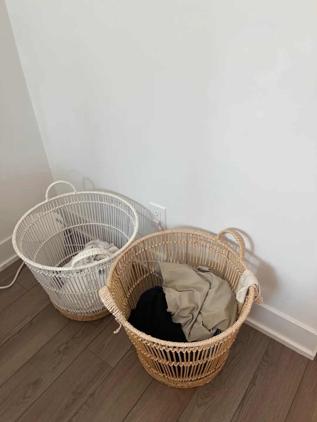 Wicker Laundry Baskets - Set of 2 thumbnail