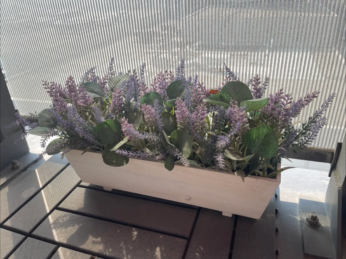 Artificial Lavender Plant in White Planter image indicator(3)