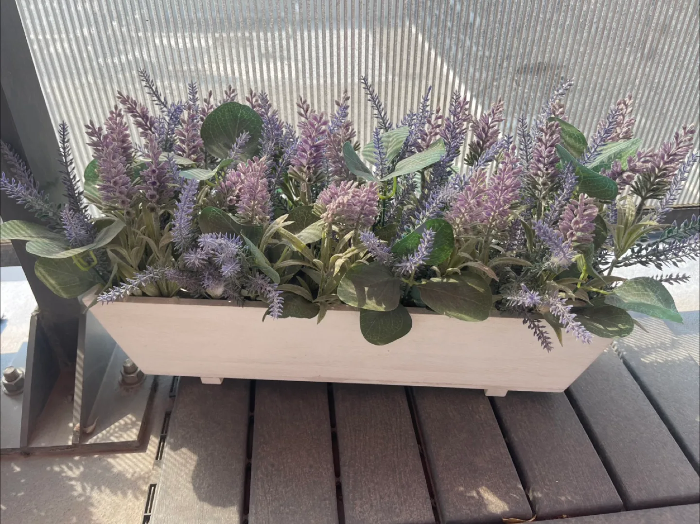 Artificial Lavender Plant in White Planter image indicator(2)