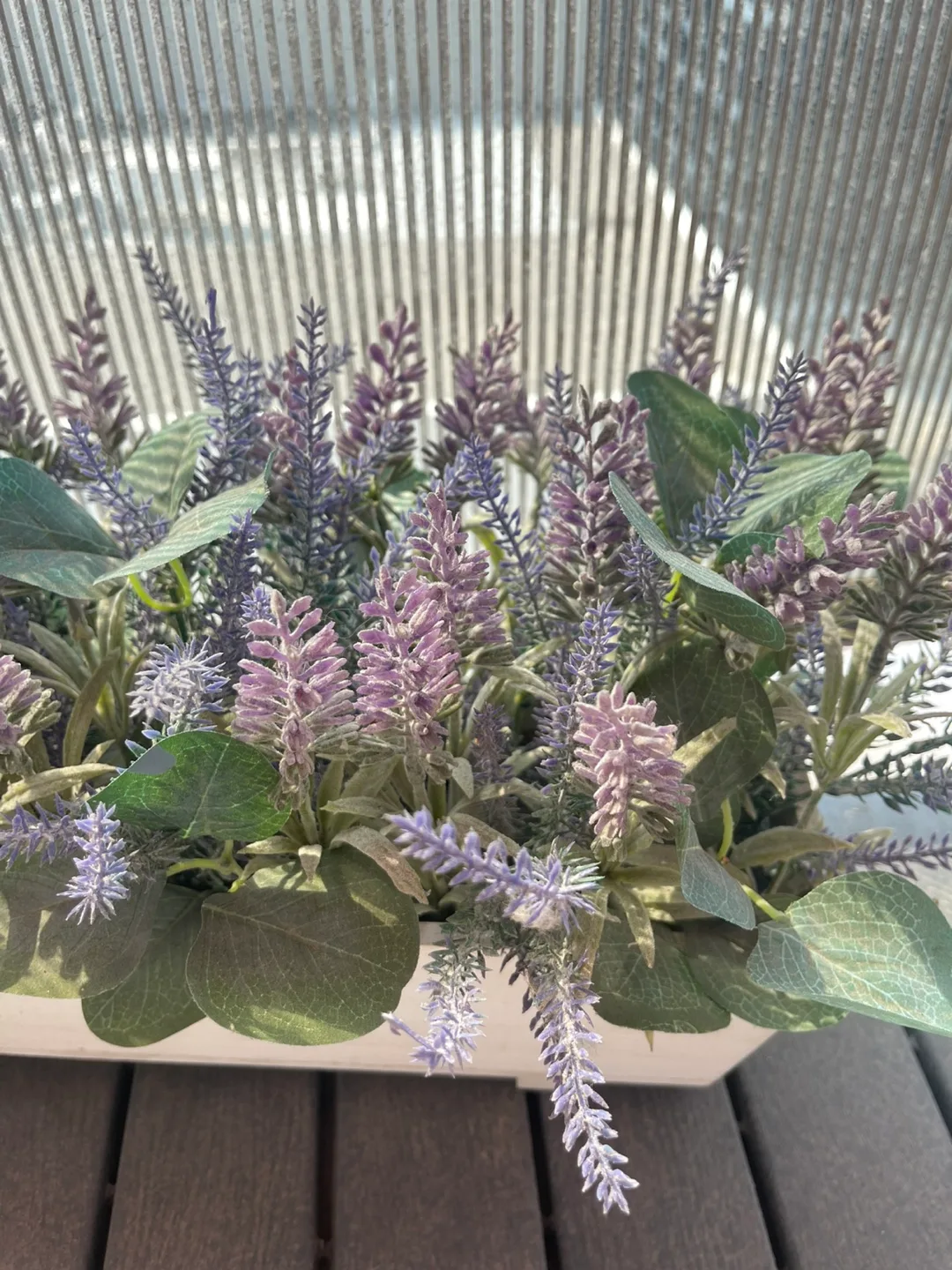 Artificial Lavender Plant in White Planter image indicator(4)