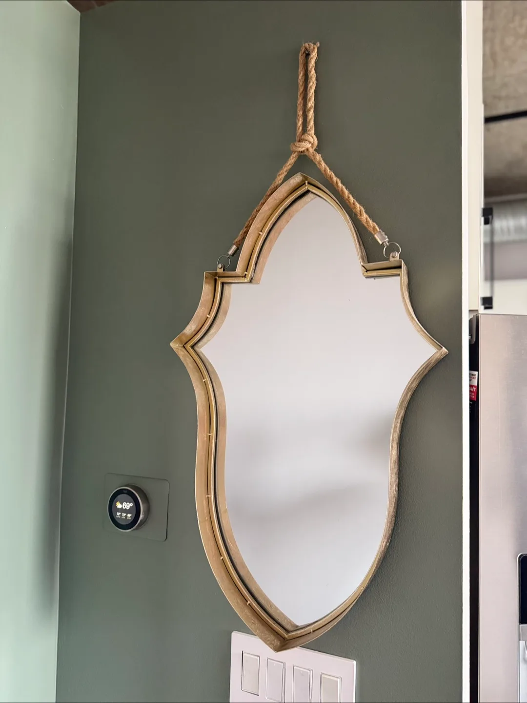 Hanging Wall Mirror w/ Rope **MOVING SALE** thumbnail