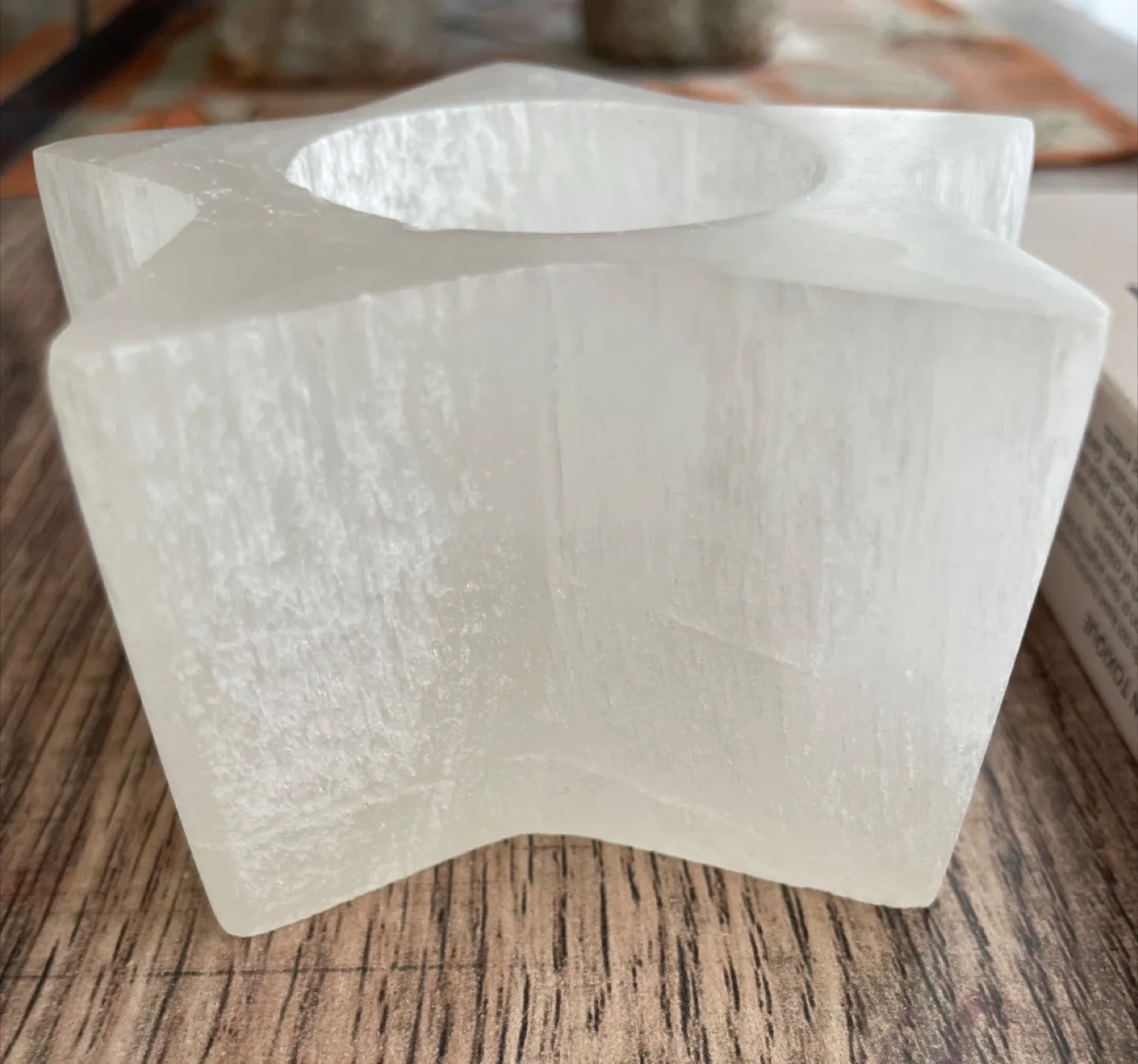 Honey Candles Star Selenite Candle Holder + Tealights image indicator(3)
