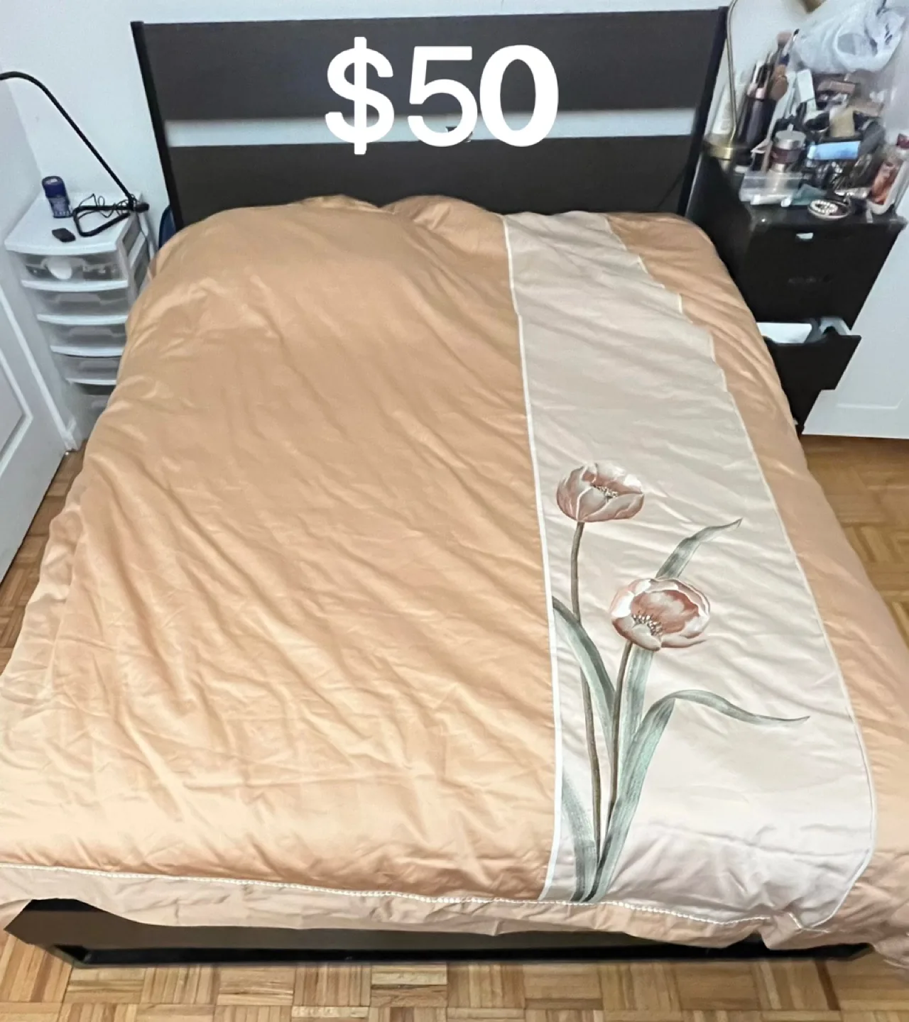 $50 Ikea queen bed frame for pickup thumbnail