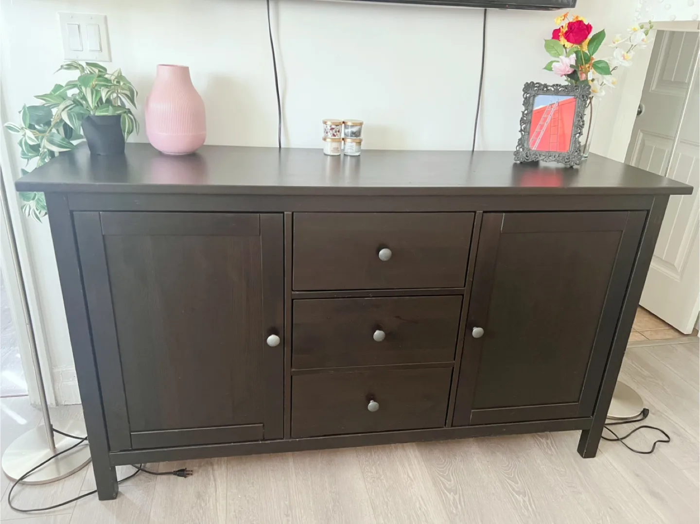 IKEA Hemnes Black-Brown Sideboard,delivery available thumbnail