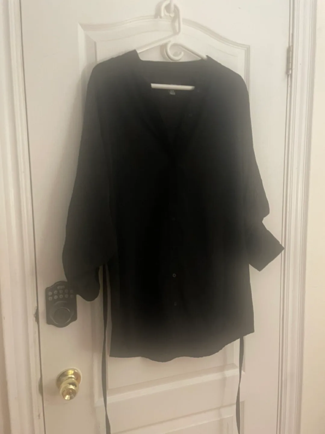 Black cotton tunic-draw waist image indicator(3)