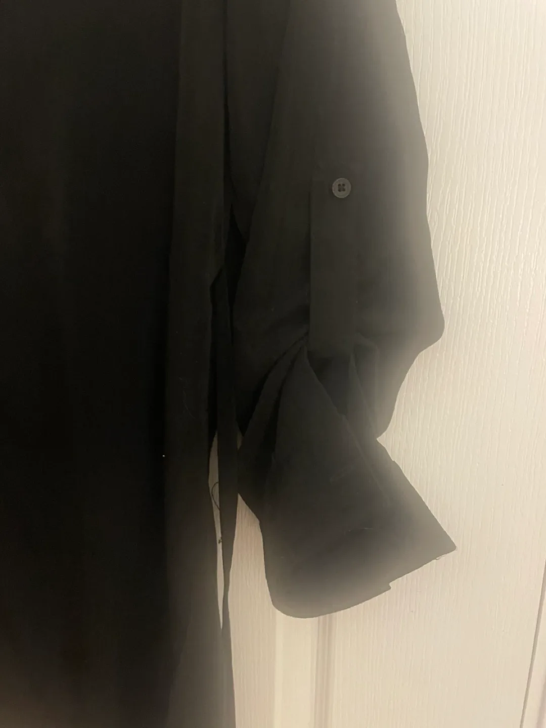 Black cotton tunic-draw waist image indicator(5)