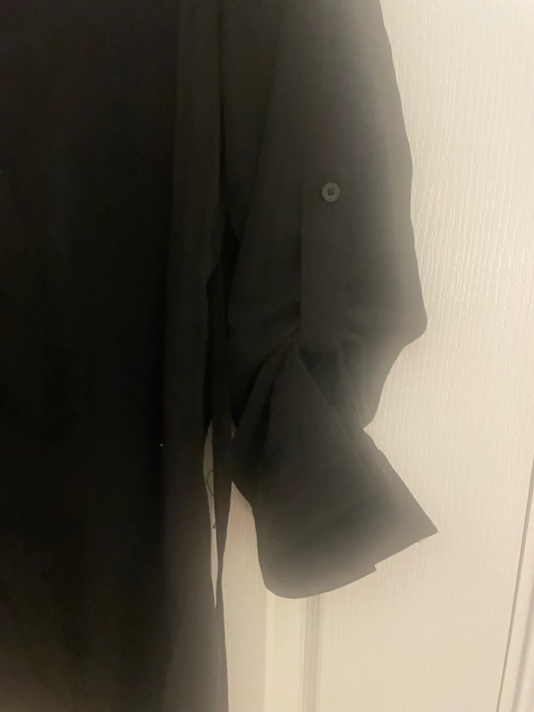 Black cotton tunic-draw waist image indicator(4)