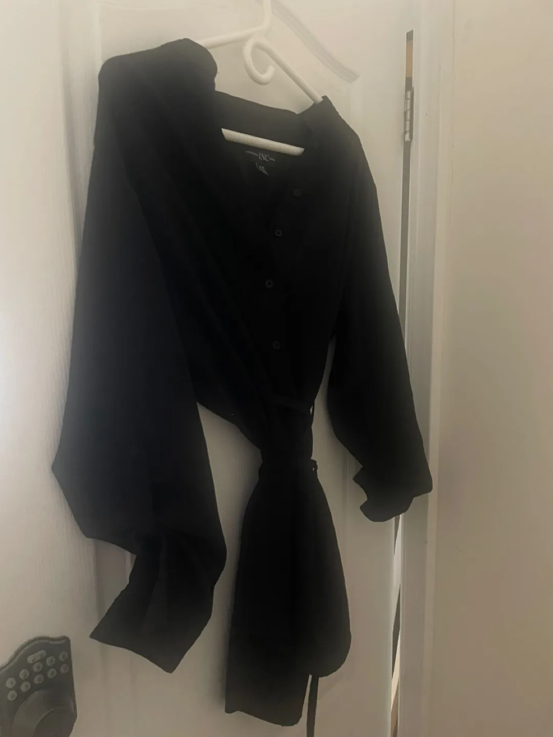 Black cotton tunic-draw waist image indicator(2)