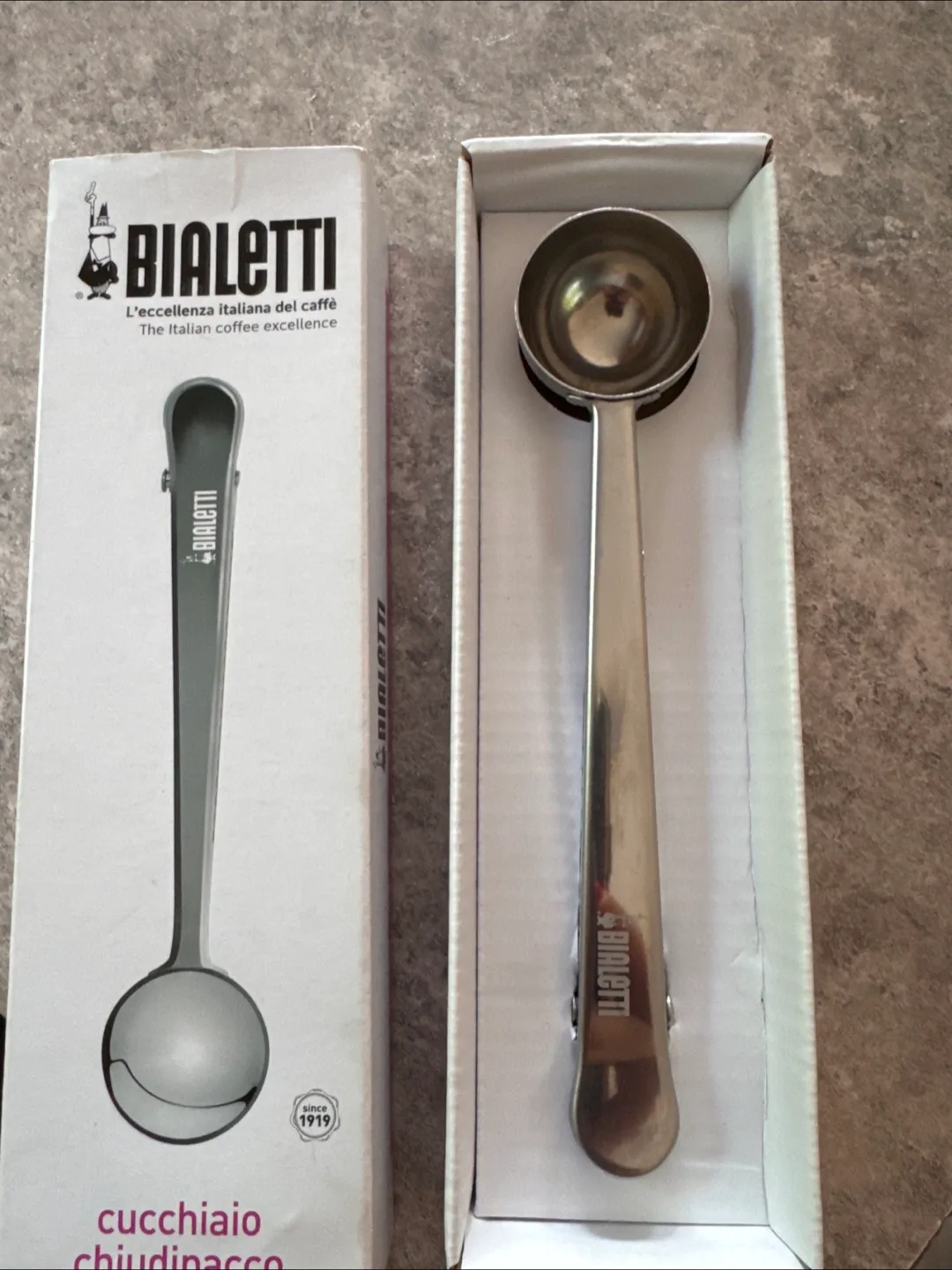 Bialetti Cucciaio Chiudipacco Coffee Scoop - New in Box! image indicator(2)