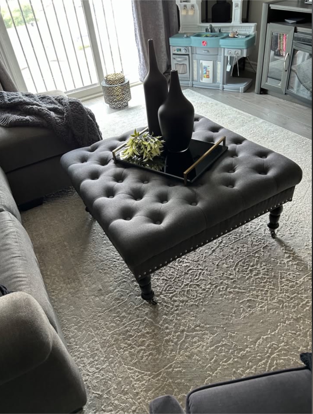 Kelly Clarkson Tuffed  Ottoman - 35" Square