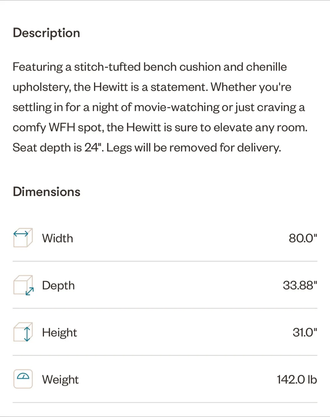 Ocean Blue Chenille Sofa image indicator(6)
