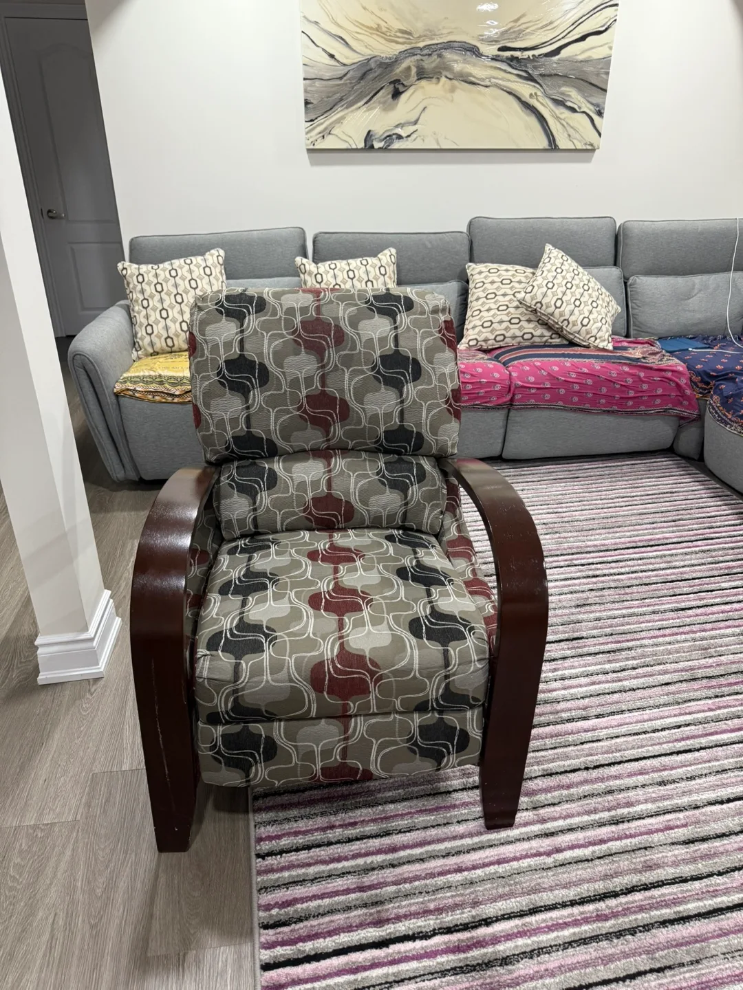 Patterned Recliner Chair thumbnail