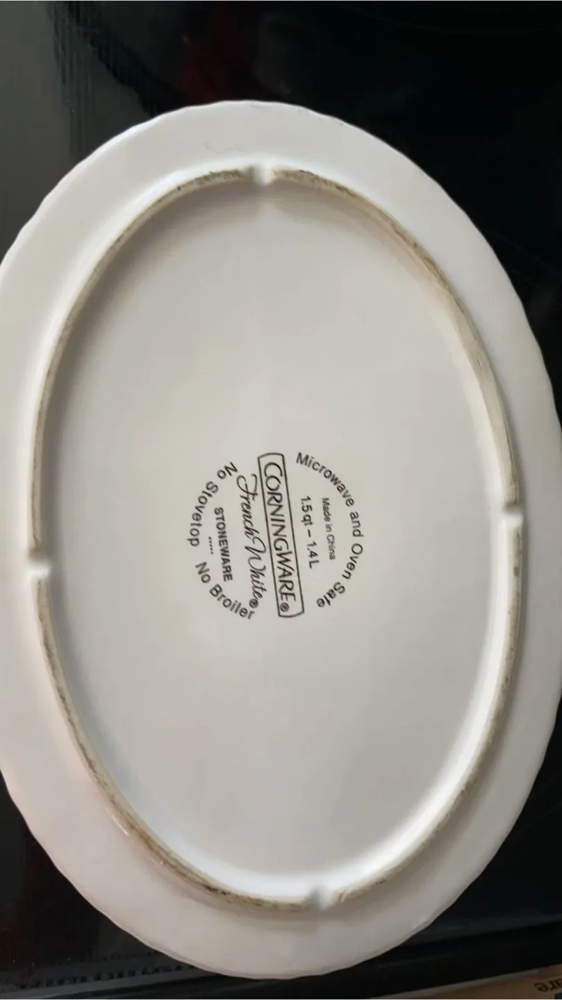 CorningWare French White Oval Casserole Dish thumbnail