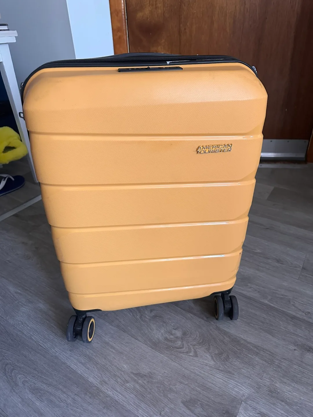 American Tourister Yellow Carry-On Suitcase thumbnail