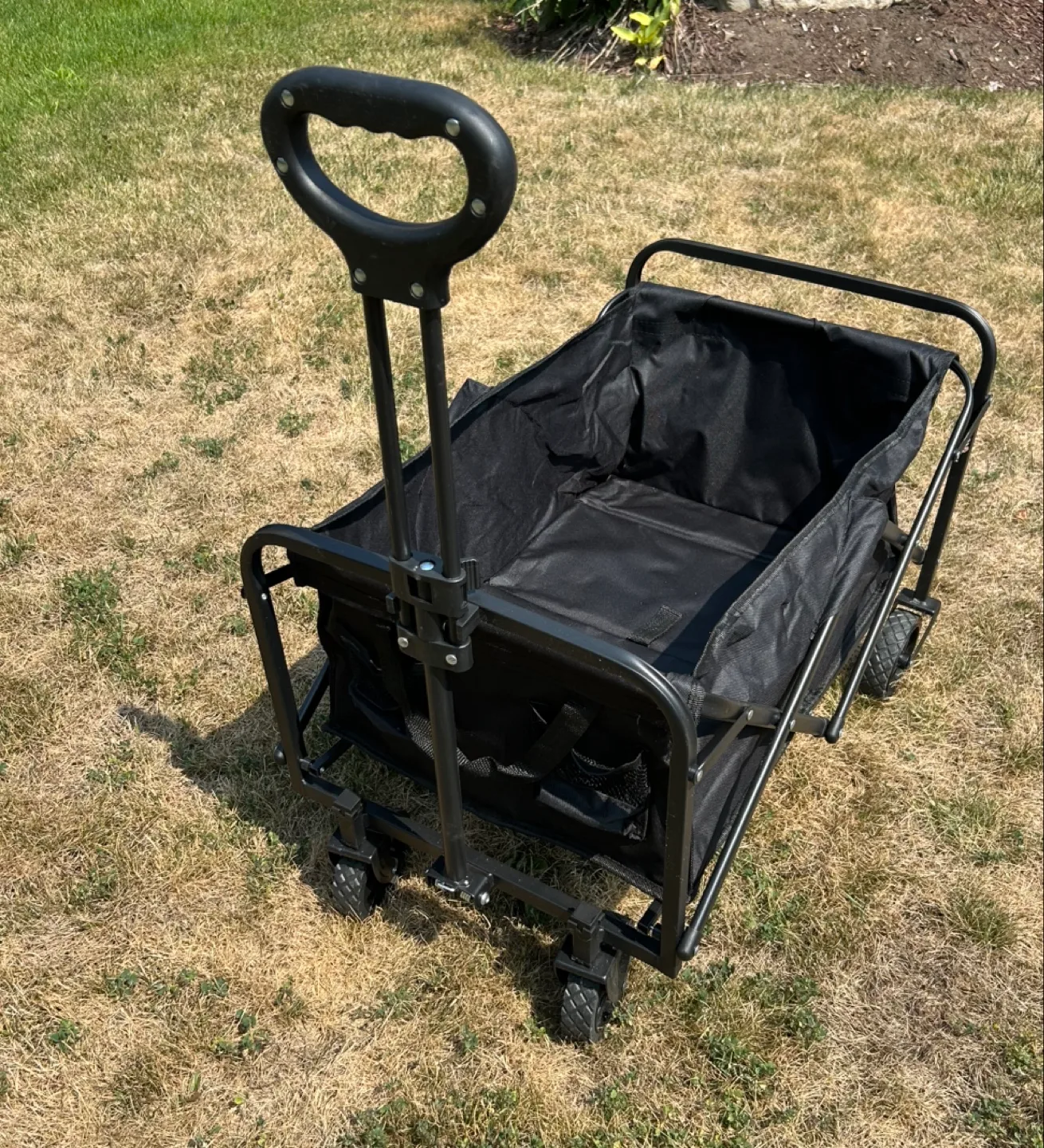 Collapsible Outdoor Utility Wagon, Black, 27" wide image indicator(2)