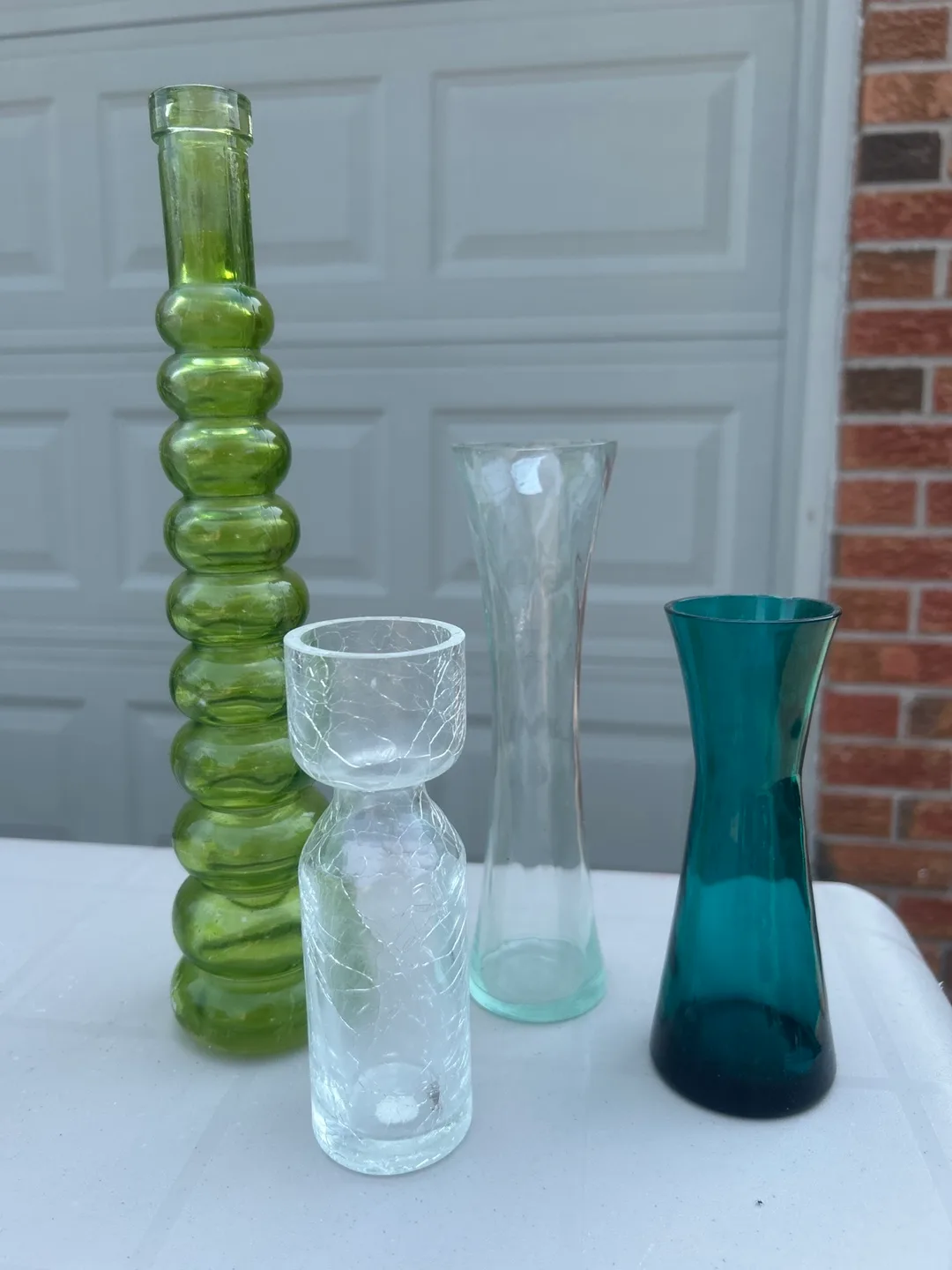 Set of 4 Decorative Glass Vases thumbnail