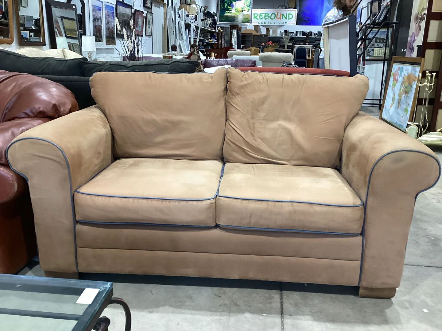 Tan Loveseat Sofa - Great Condition! thumbnail