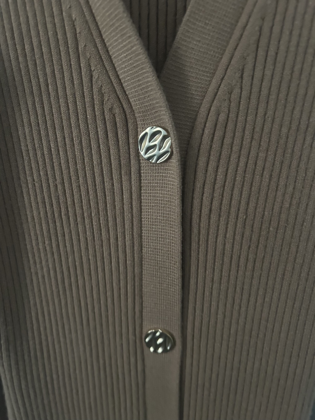 Reiss Brown Ribbed Knit Dress - Size S - photo 5