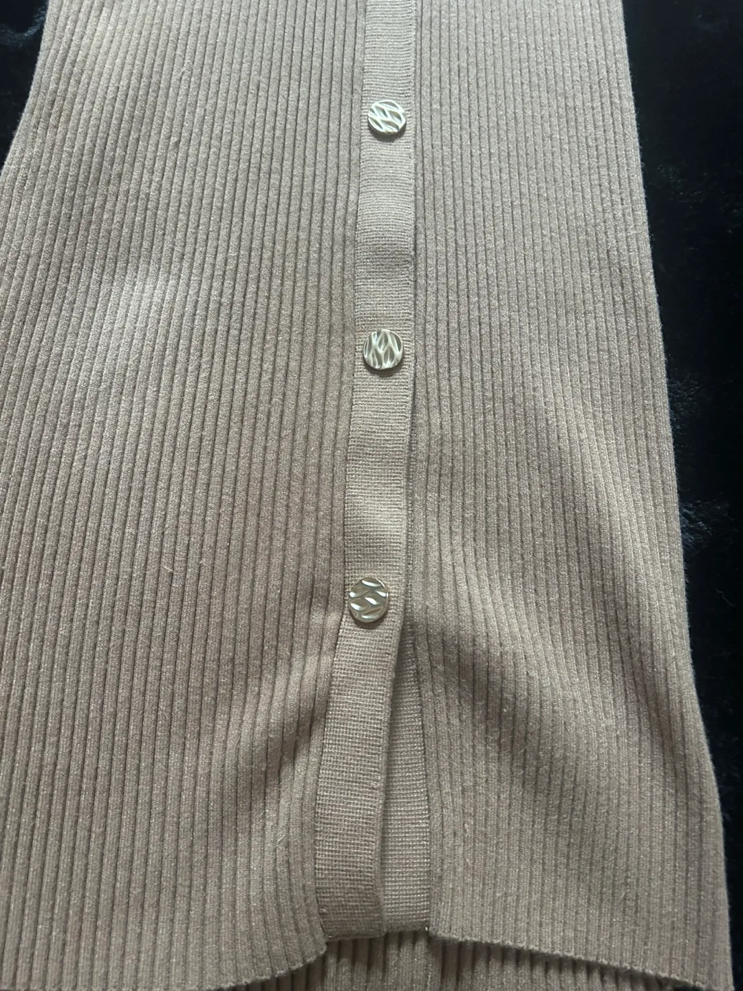 Reiss Brown Ribbed Knit Dress - Size S image indicator(4)