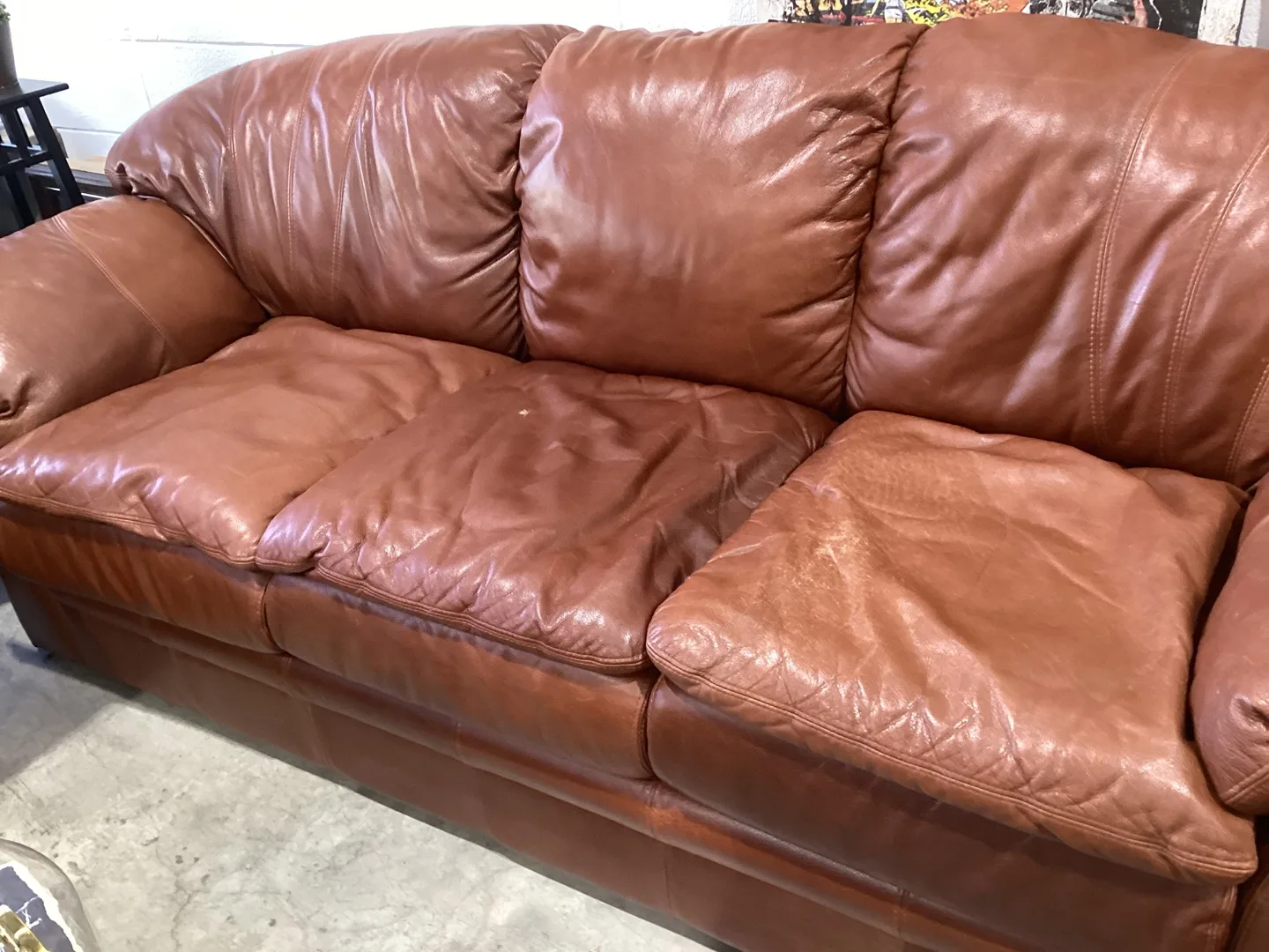 Brown Leather Sofa thumbnail