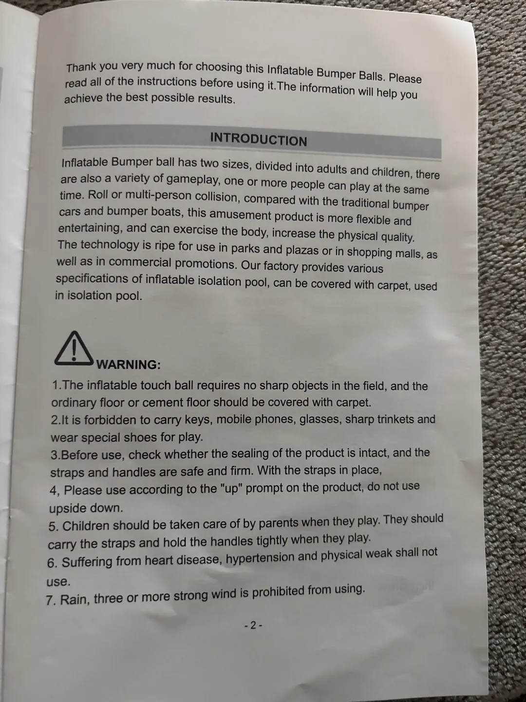 Vevor Inflatable Bumper Ball - Red & Transparent image indicator(7)