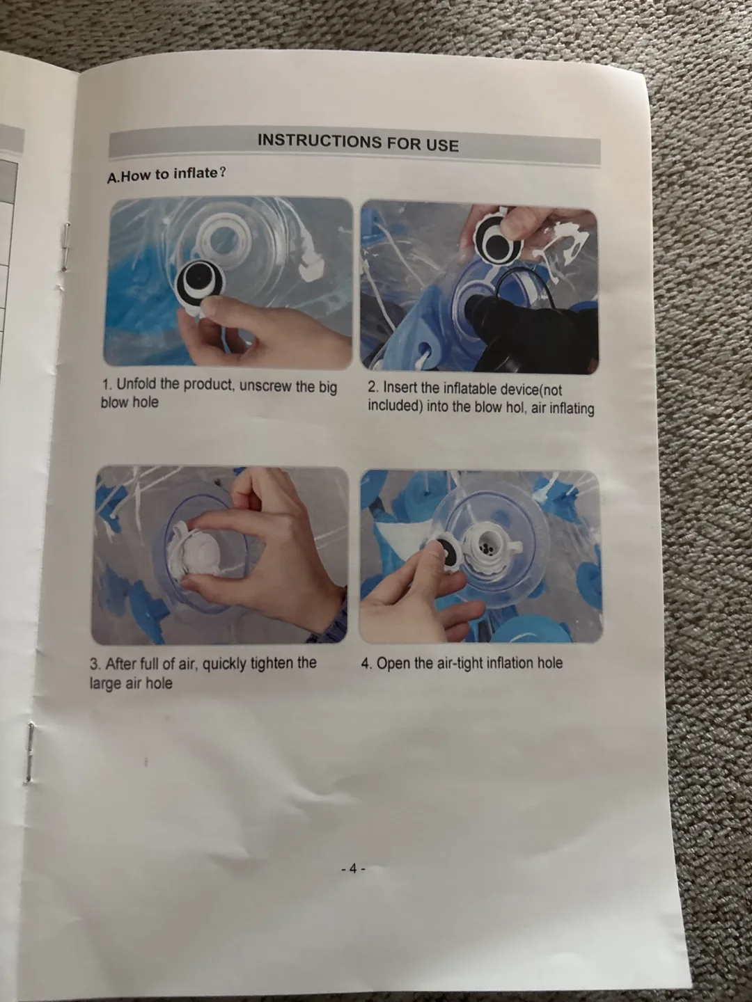 Vevor Inflatable Bumper Ball - Red & Transparent image indicator(8)