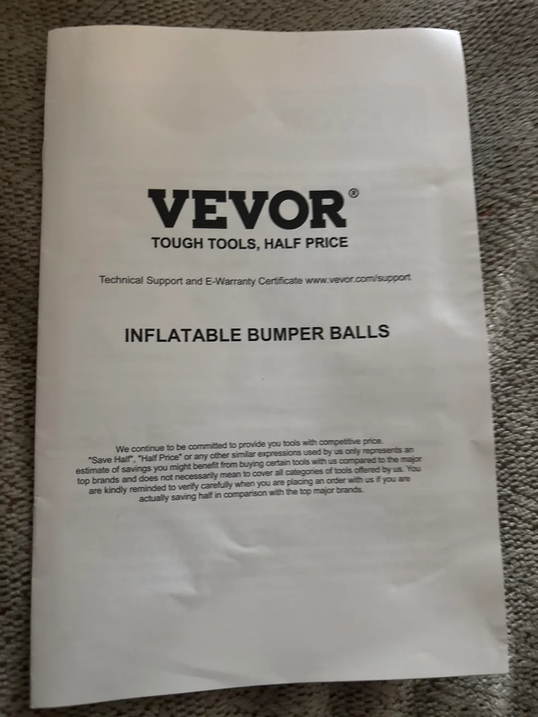 Vevor Inflatable Bumper Ball - Red & Transparent image indicator(4)