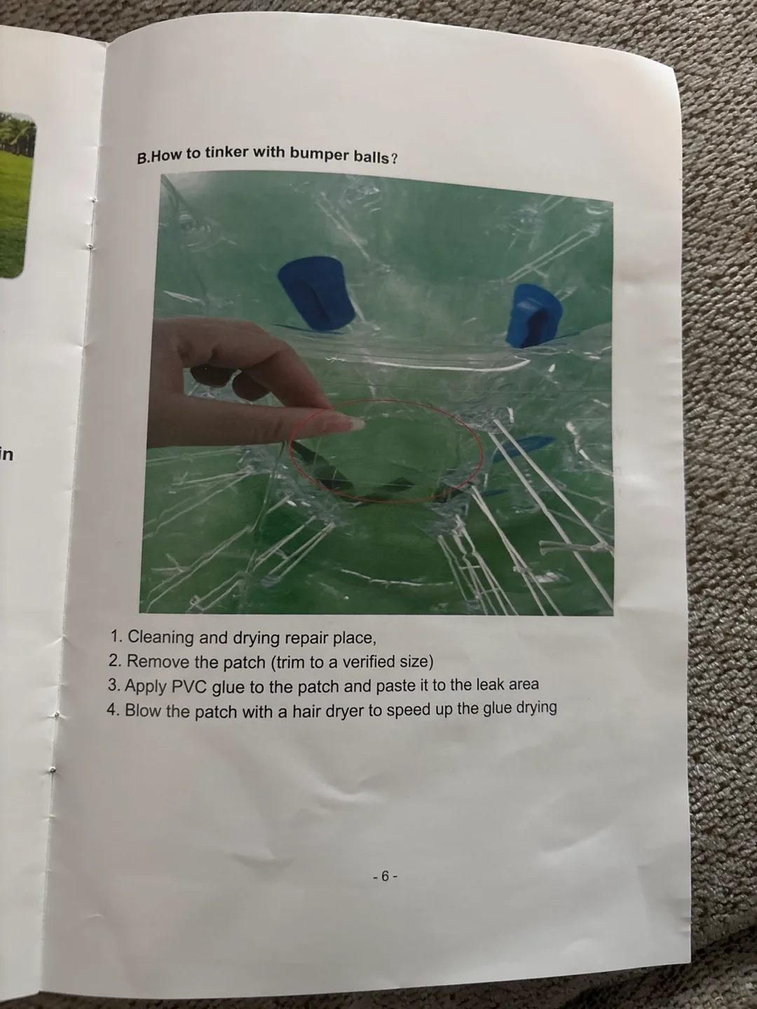 Vevor Inflatable Bumper Ball - Red & Transparent image indicator(10)